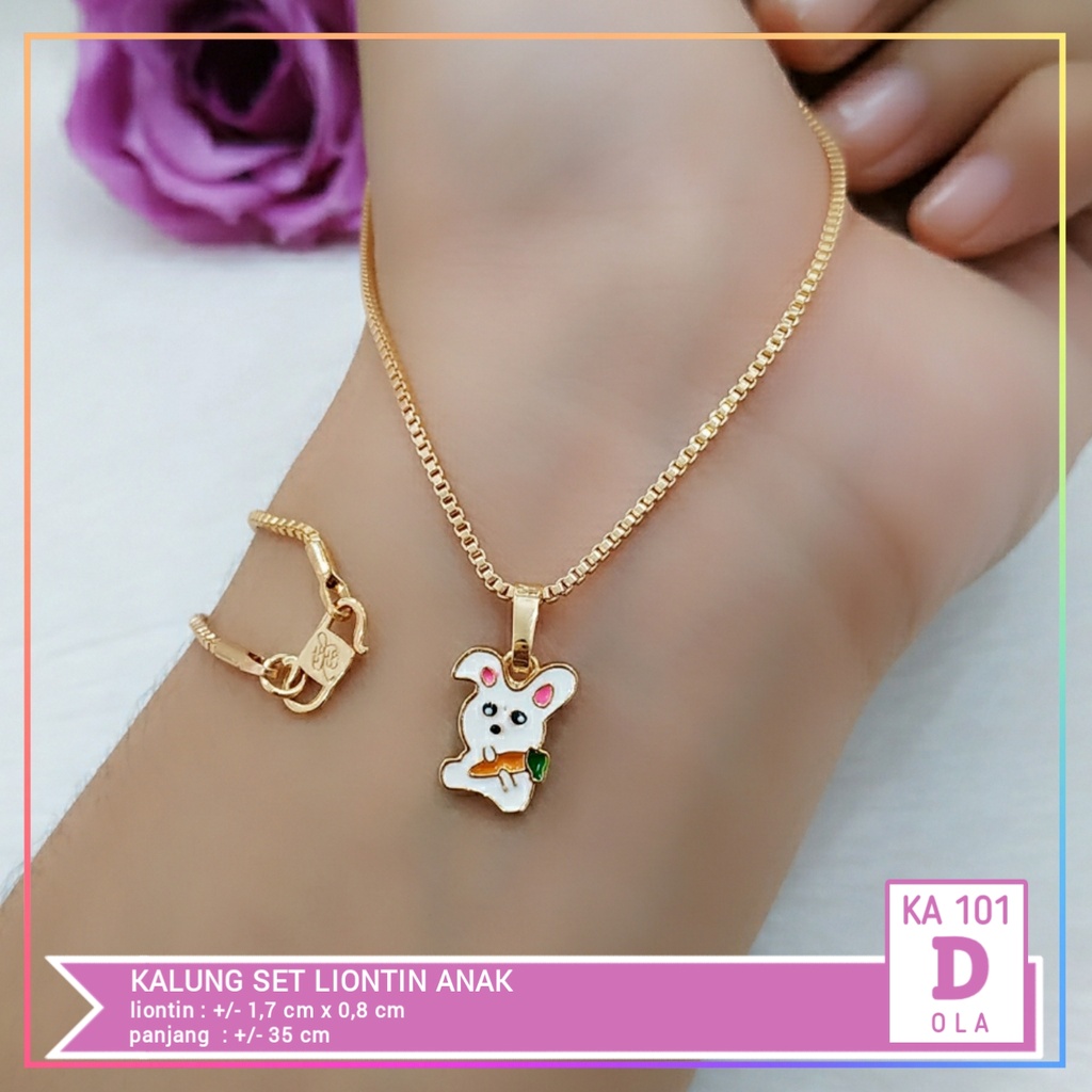 Kalung xuping kalung anak bunny lucu perhiasan lapis emas gold KA 101