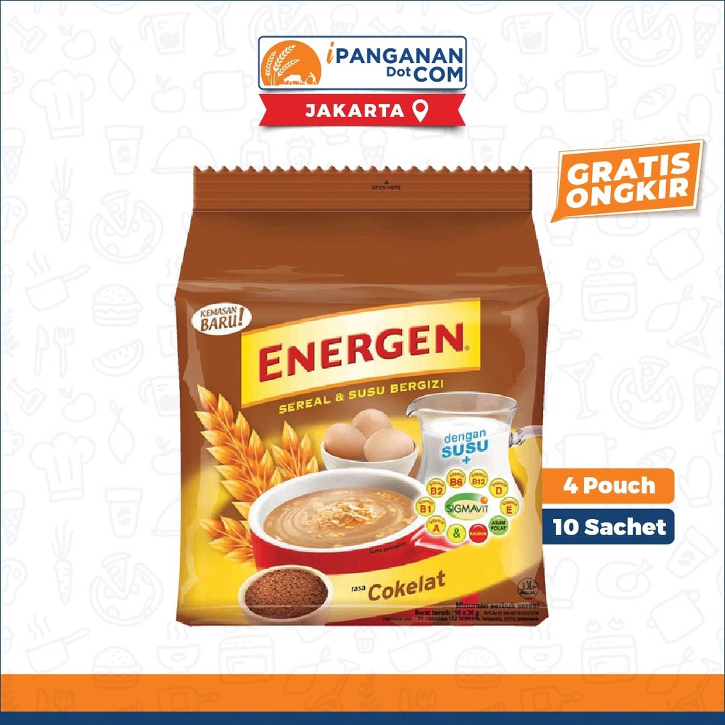

Energen Coklat Pouch 10 Sachet X 4 Pa [Gratis Ongkir] - Jkt