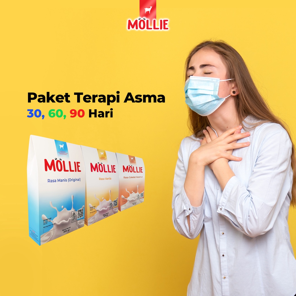 

PAKET TERAPI ASMA !!! Susu Kambing Bubuk Premium Mollie, Kaya Fluorin, Untuk Terapi Asma, Paru-Paru, dan TBC