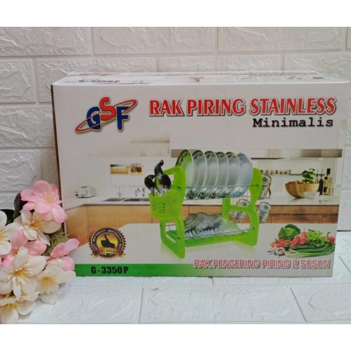 Termurah Rak Piring Susun Plastik Gsf Rak Dapur G-3350 P New