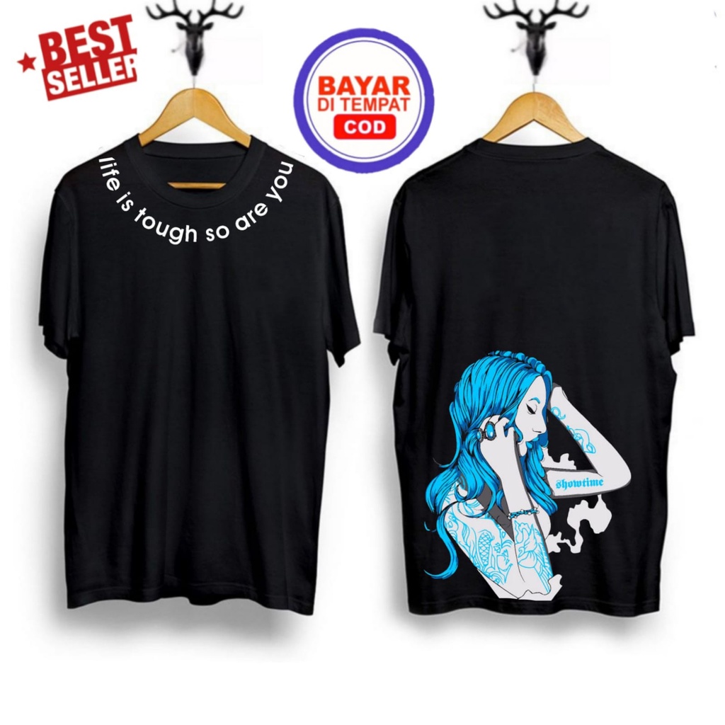 COD KAOS T-SHIRT DISTRO PRIA WANITA KAOS MOTIF GAMBAR CEWEK TATO KEREN BAJU TRENDY KAOS TERLARIS KAO