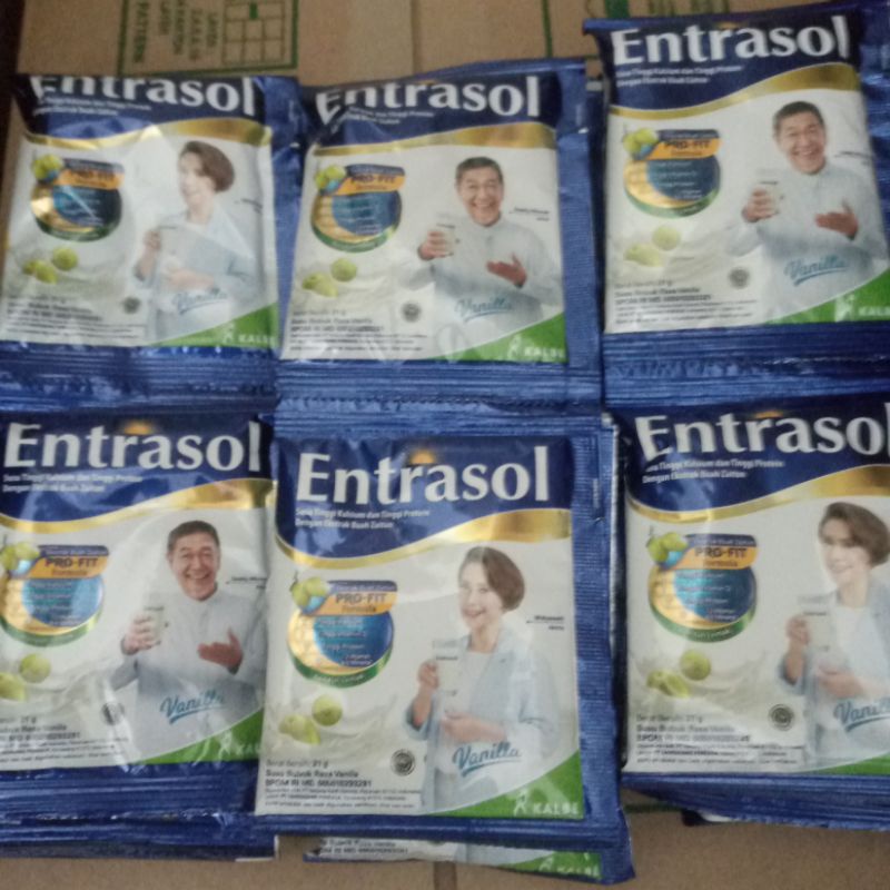 

Entrasol sachet susu kalsium vanila coklat