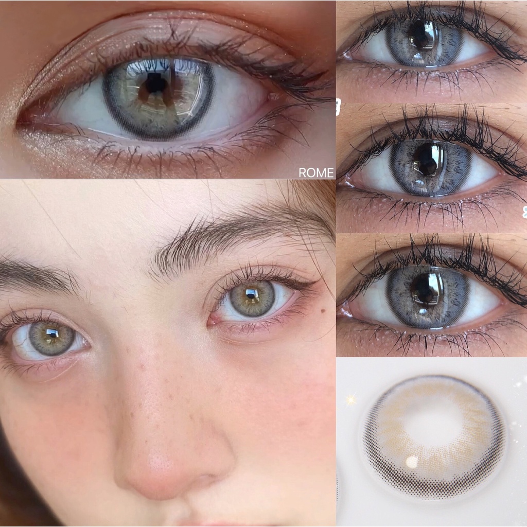 [✅COD] MYSTICEYES softlens rome series brown lensa kontak colore contact lense normal 14mm