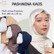 Pashmina Kaos Jersey Premium|| Jilbab Pasmina Flow Jersey Premium Hijab Instan