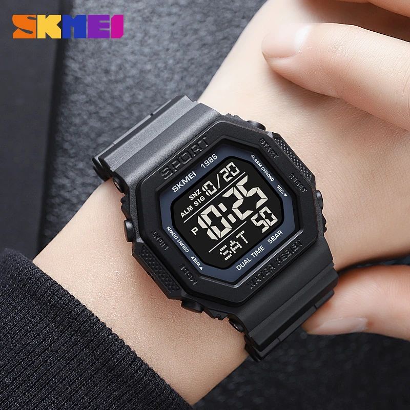 SKMEI 1988 Jam Tangan Pria Digital Sport Anti Air 5 Bar WATCHKITE WKOS