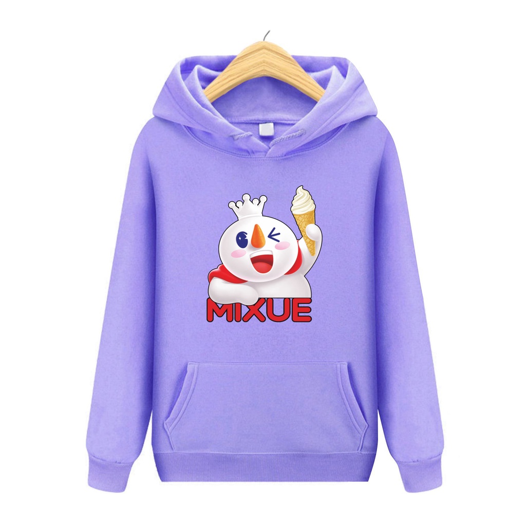 FenishaStore MIXUE ICE CREAM  Sweater Hoodie Anak-Anak Terbaru Usia 4-13+Tahun Bisa Bayar Ditempat COD