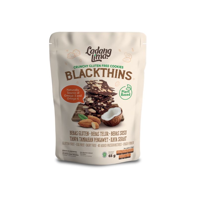 

Blackthins 65gr mini bites - Ladang Lima Gluten free Cookies