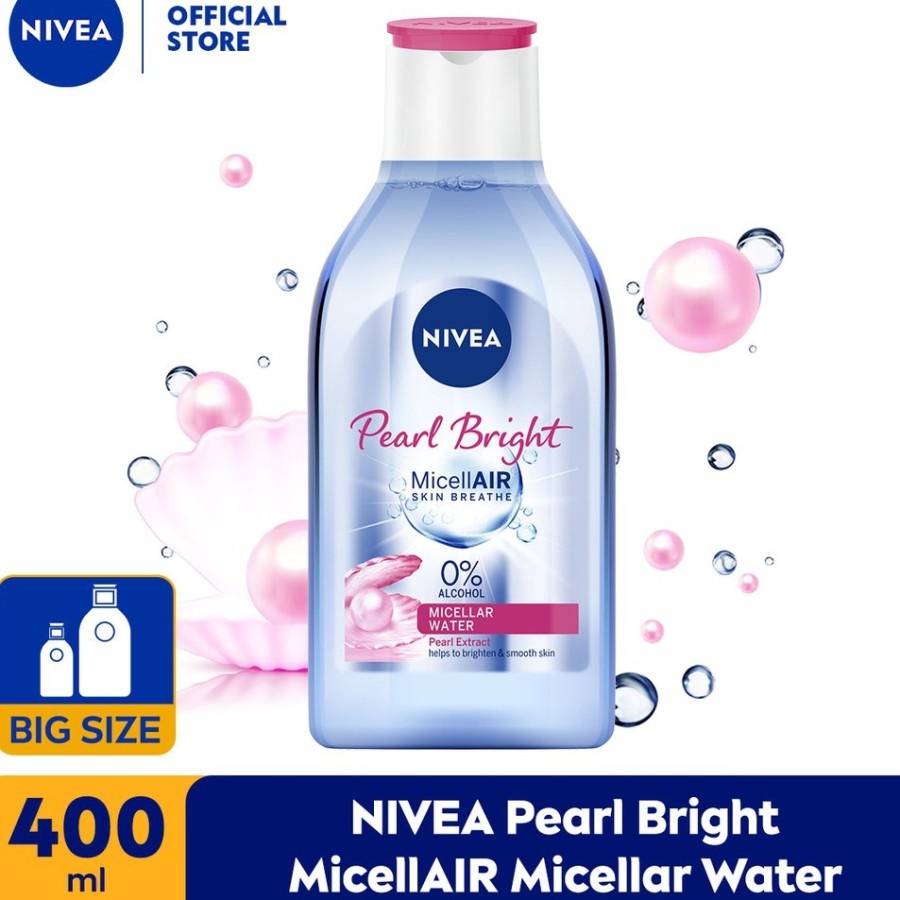 [JUMBO] NIVEA MicellAIR Micellar Pearl White Micellar Water - 400ML / KULIT BERMINYAK