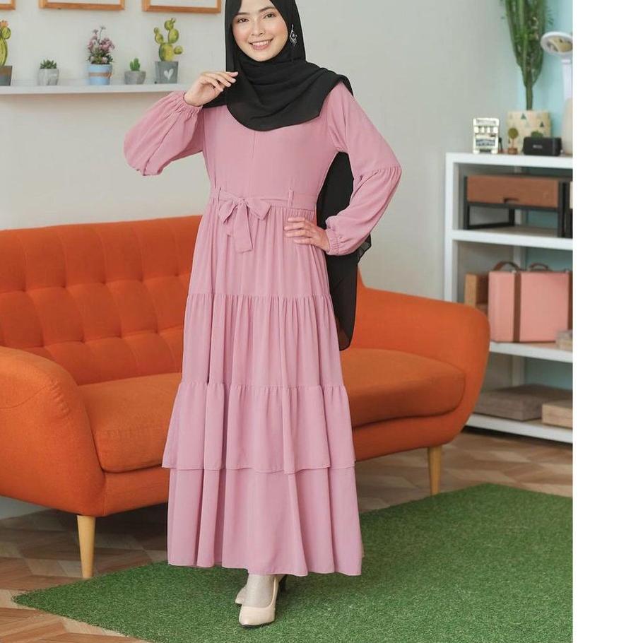 Belani Maxi Gamis Polos Remaja Dress Muslim Wanita Terlaris