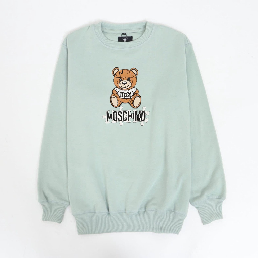 Sweater Crewneck Pria Distro Original Mint Switer Oblong Cowok Brand Lokal Bandung Ori Cowo Jepang List Boneka Beruang