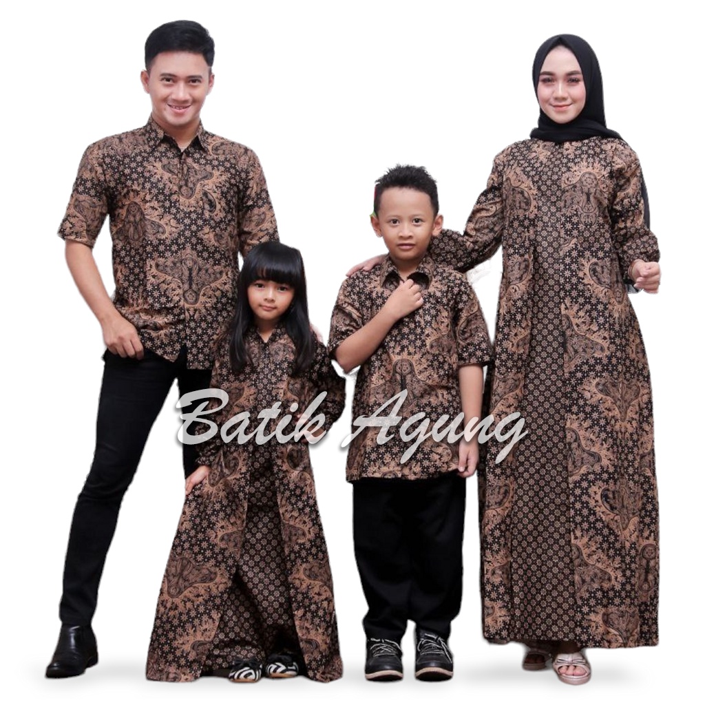 Seragam Batik Keluarga Kekinian / Batik Kapel Keluarga / Kemeja Gamis Kondangan Keluarga Terbaru