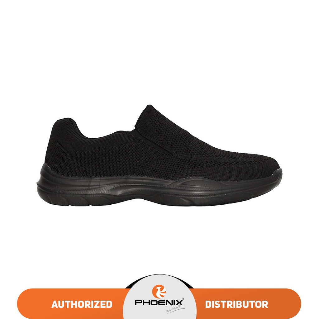 Phoenix Ares Sepatu Slip On Pria - All Black