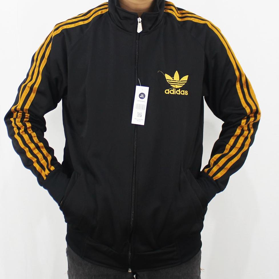 TERBARU JAKET ADIDAS FIREBIRD HITAM LIST M L XL - JAKET FIREBIRD ADIDAS - JAKET OLAH RAGA - TRAINING