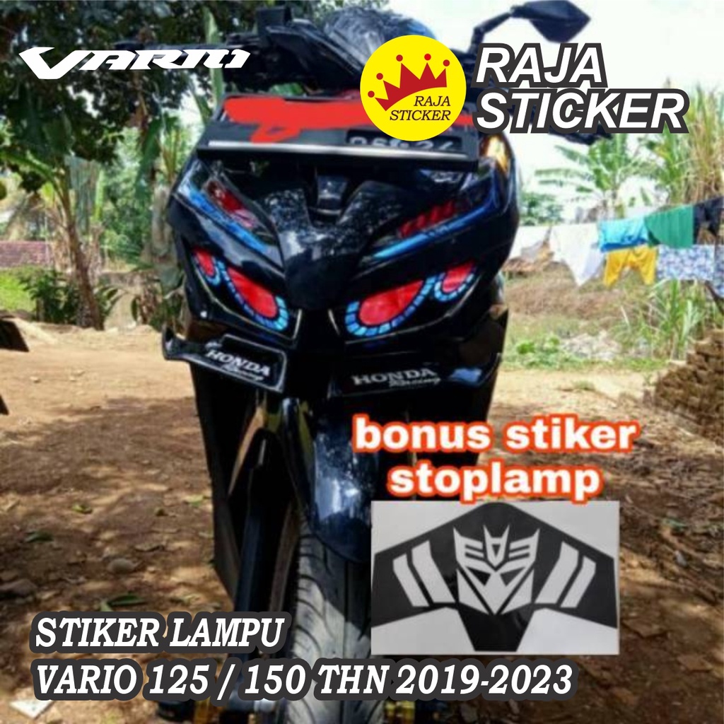 STIKER LAMPU VARIO 125 150 cc NEW LENGKAP MATA SAMA ALIS 2018 keatas