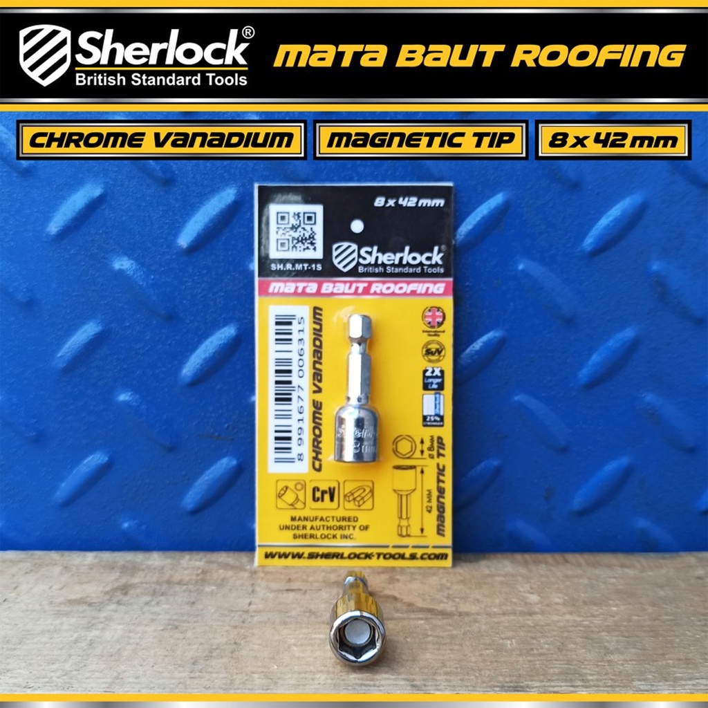 Mata Baut Roofing Sherlock Magnet TIp Chrome Vanadium 8 x 42 mm (1 pcs)