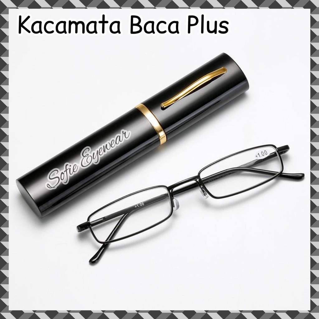 KACAMATA PLUS - Kacamata Baca Rabun Dekat +1.00 sd +3.00 Pria Wanita MODEL PENA