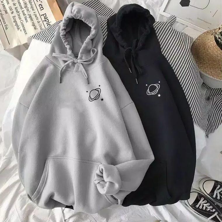 Stok Terbatas IvannaCollection Sweater Hoodie Wanita Oversize Tebal Jaket Hodie Couple Pasangan Simp