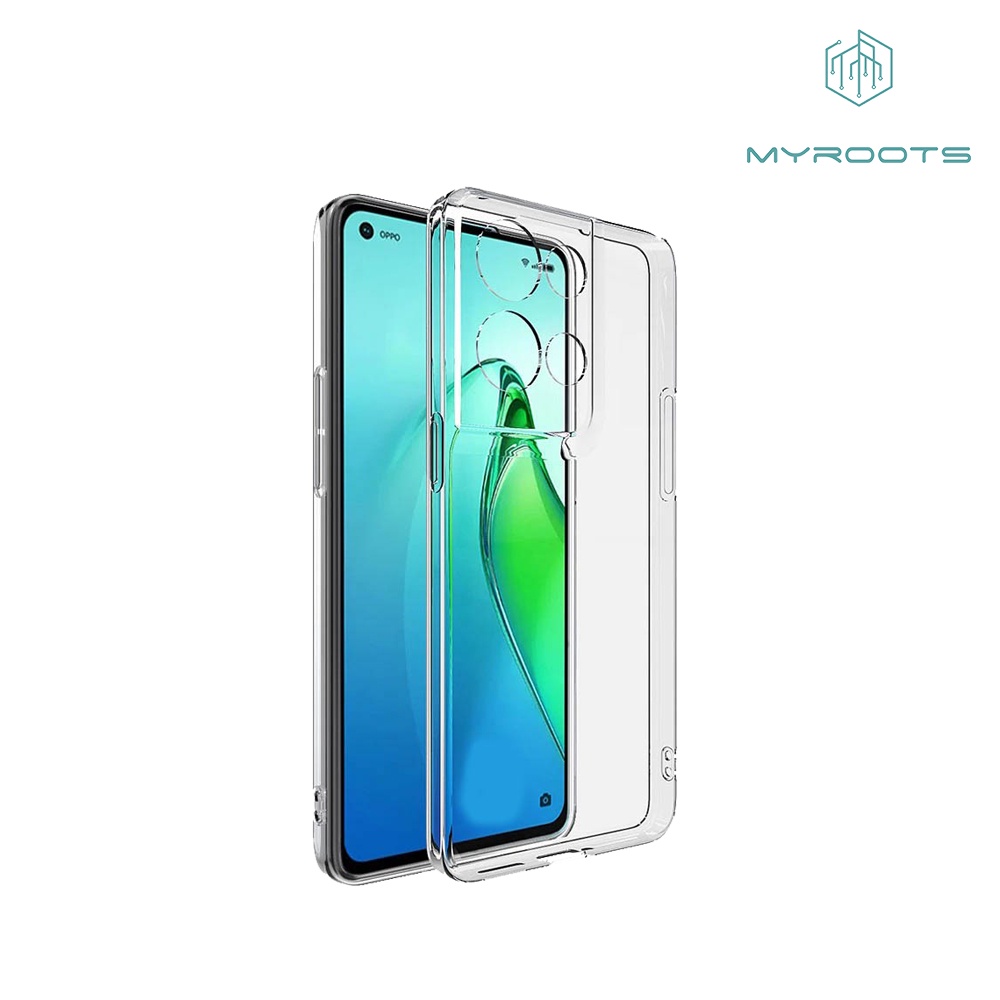 Myroots Clear Case For Oppo Reno 13 13F 11F 11 10 8T 8 Pro Plus 4g 5g + Protector Camera Kamera Soft