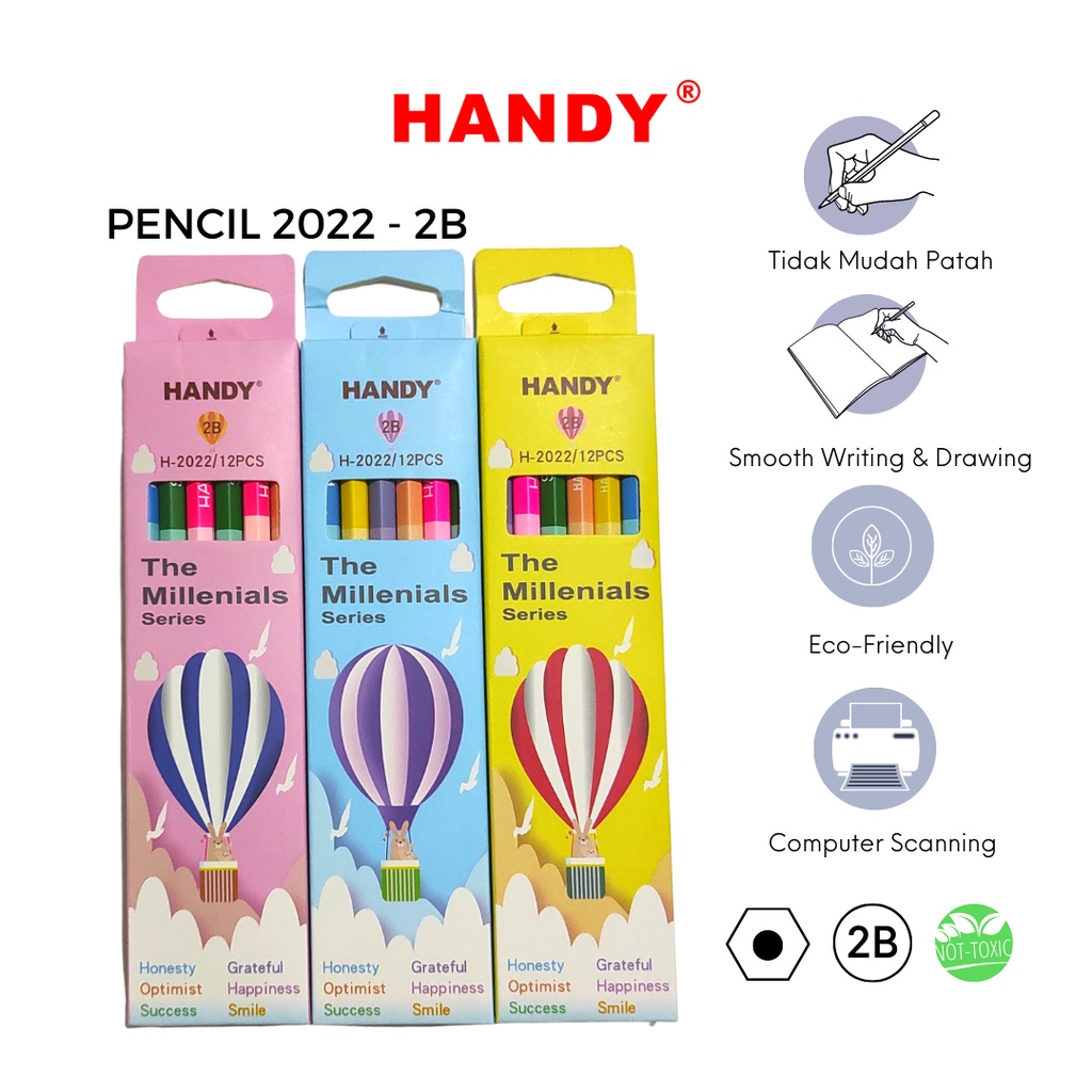 

HANDY Pensil Sketch 2B 2022 Isi 12 Pcs