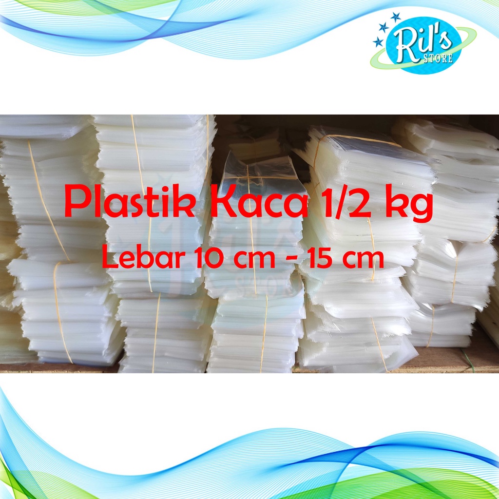 

Plastik OPP Kaca - Souvenir - Plastik Bening Aksesoris Tanpa Lem ( Per 1 / 2 KILO) Ukuran Lebar 10 cm - 15 cm