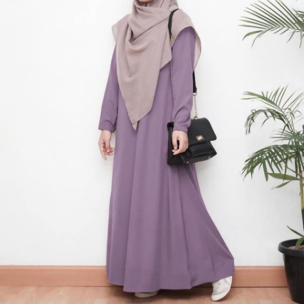 GAMIS POLOS SIMPLE | SIZE S M L XL XXL | DRESS JUMBO BUSUI FRIENDLY SHAKILA