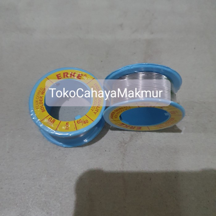 Timah Solder Diameter 0,8mm Panjang 5 Meter Erke / Timah Gulung