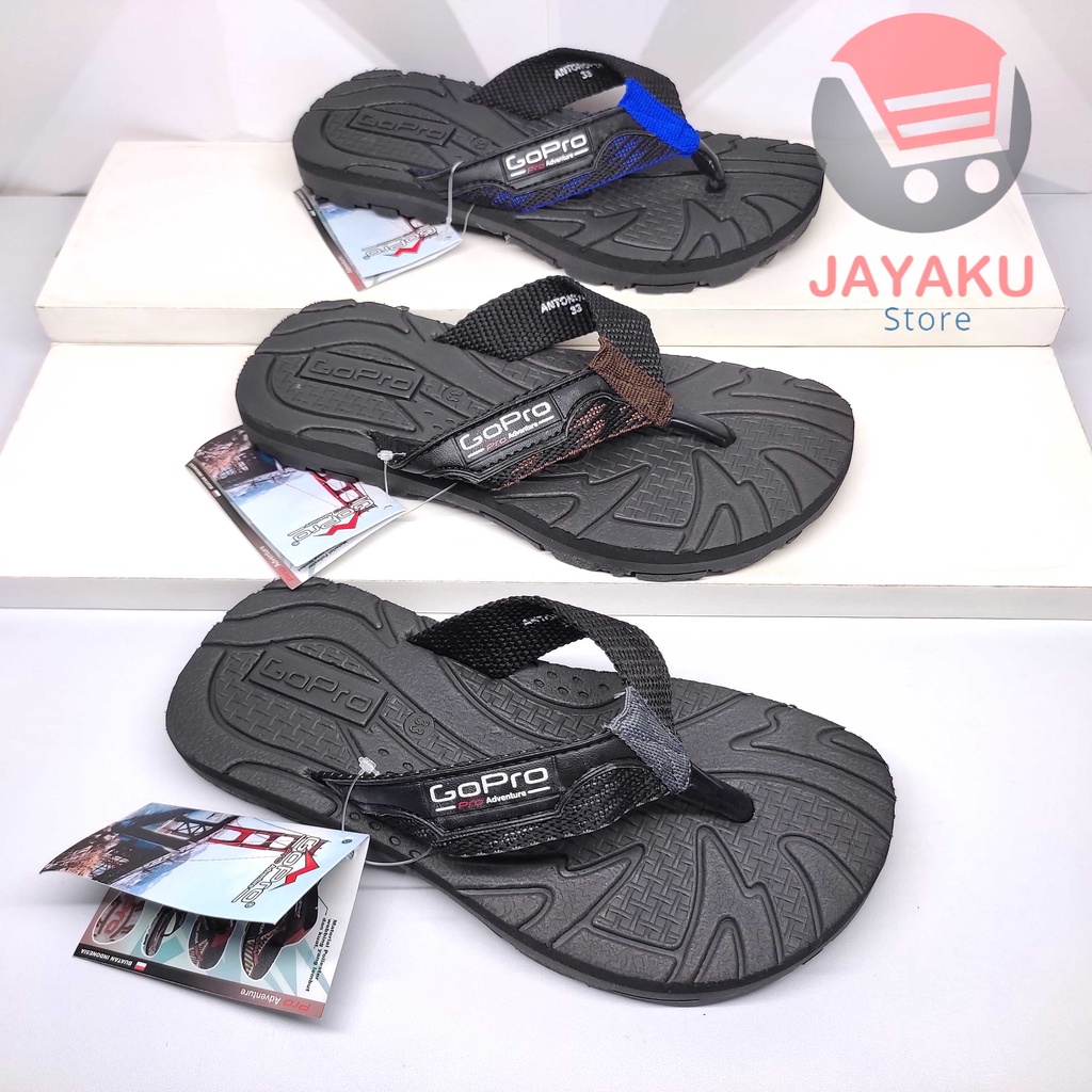 Gopro Antonov Sandal Anak Cowok 33-37 Sendal Jepit Anak Laki-Laki Berkualitas Nyaman &amp; Tahan Lama