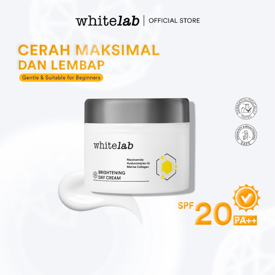 Bisa COD - Whitelab Brightening Day &amp; Night Cream - Cream Siang Malam /mencerahkan/niacinamide