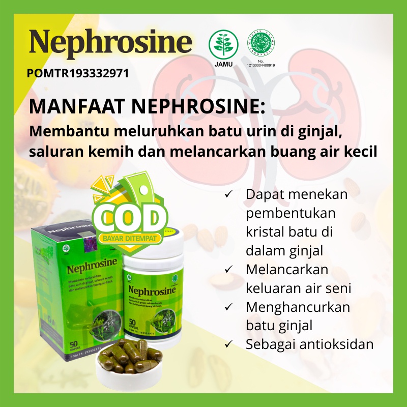 NEPHROSINE Naturafit / Membantu Menghancurkan Batu Urin di Ginjal - Original BPOM