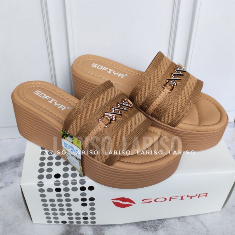 Sandal Wedges wanita Sofiya import/Sandal Sofiya wanita/sandal slop wanita/sandal wanita/Wedges Sofi