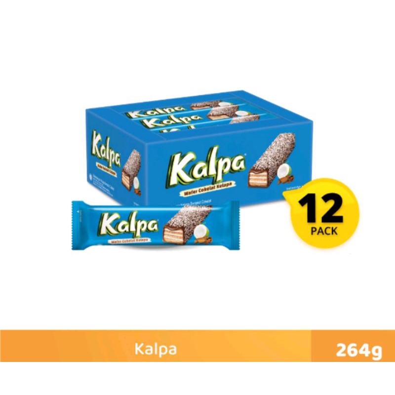 BOX - Kalpa Wafer Coklat Kelapa Isi 12 Pcs x 24gr