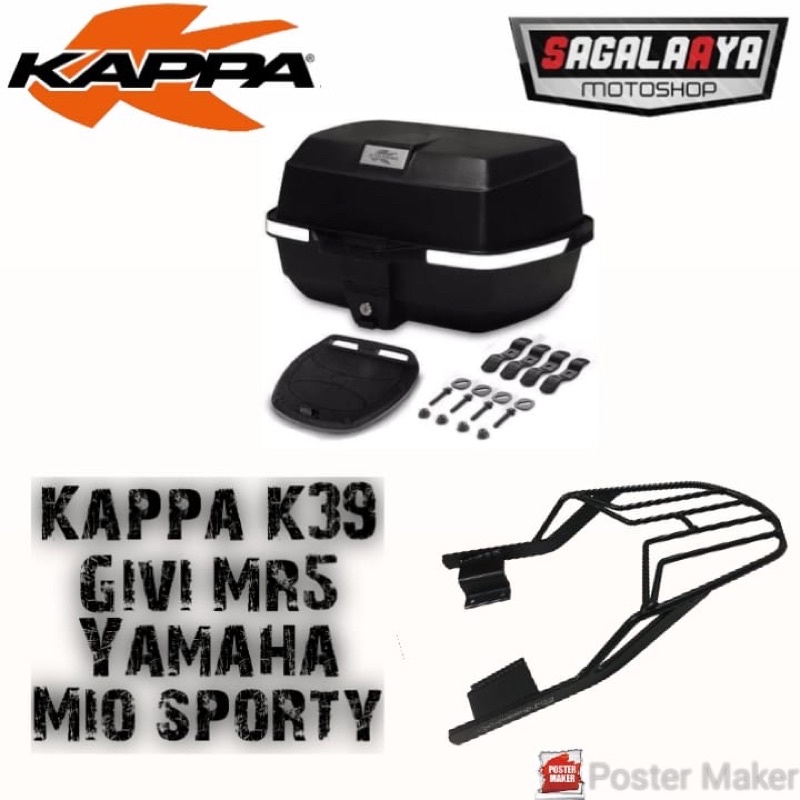 Kappa K39 K39N Bracket Top box Original Givi MR5 Yamaha mio Sporty mirip givi E20