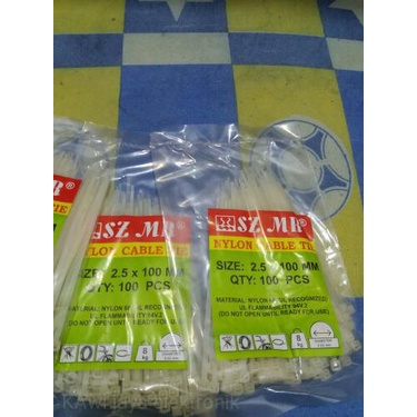

Buruan serbu] Kabel cable tie ties tis 100mm 10cm 2.5 2,5 nylon pengikat kretek
