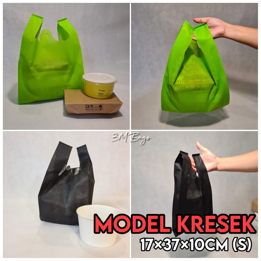 

1 Kodi Isi 20 Tas Kain SpunBond Polos Uk 17x33x11 cm Model Kresek Untuk Kantong snack mika toples
