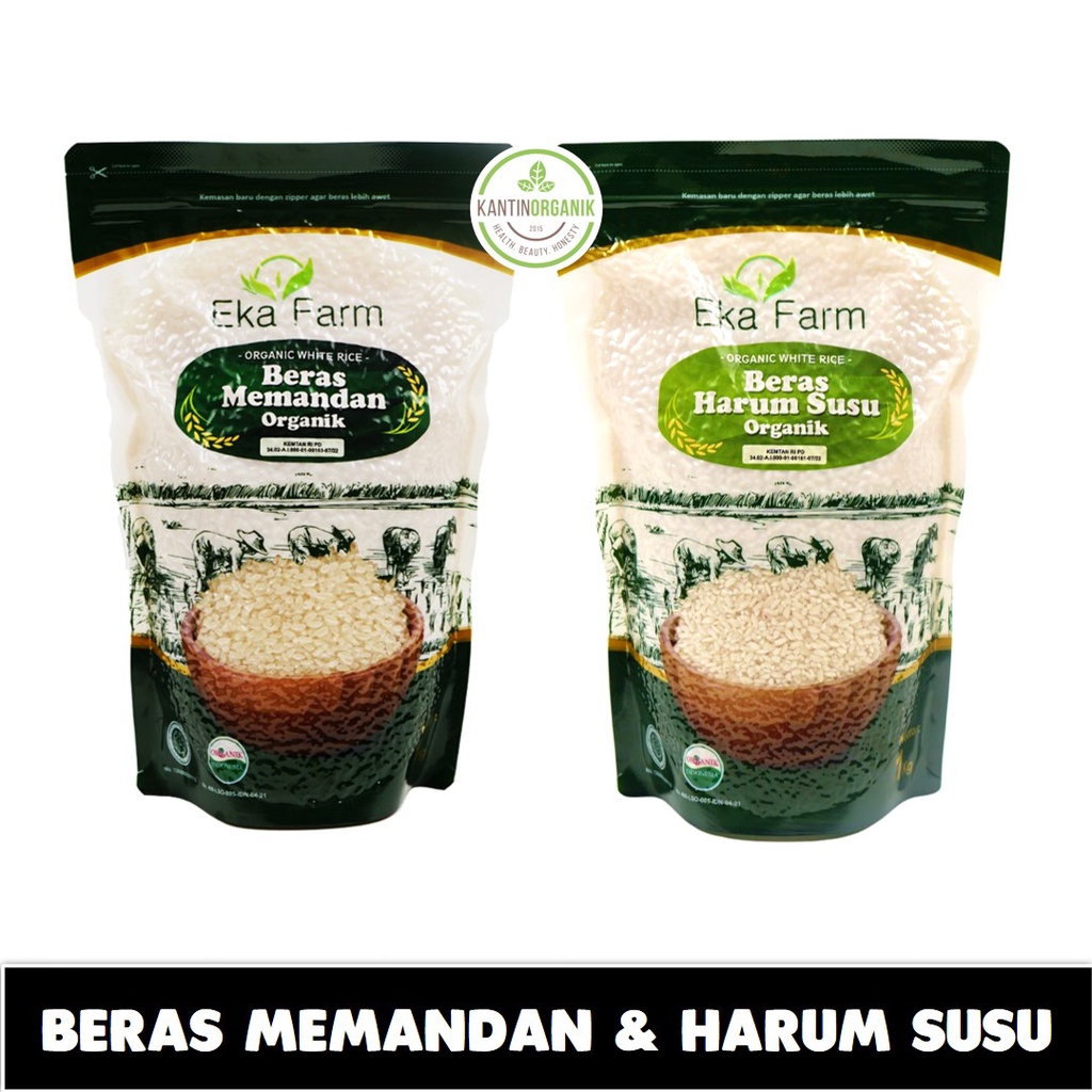 

Eka Farm Beras Organik Menthik Wangi Susu / Pandan Wangi 1kg