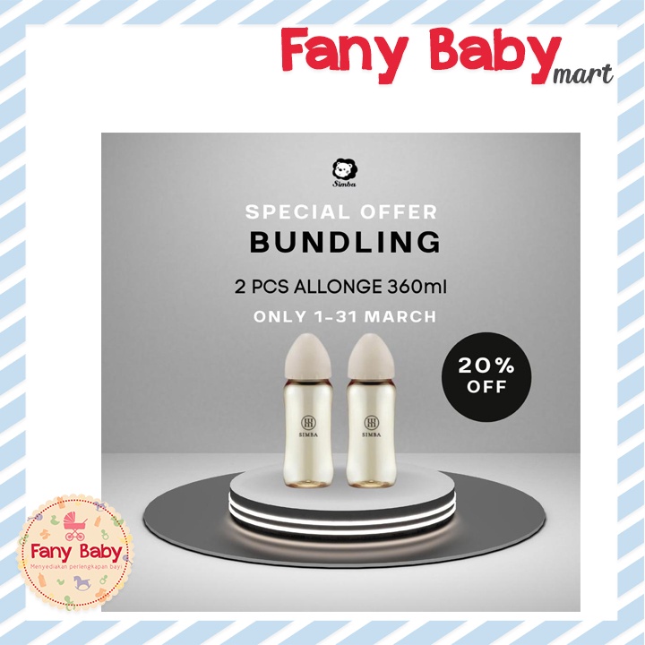 PAKET BUNDLING SIMBA ALLONGE PPSU 360ML WIDENECK X 2 PCS