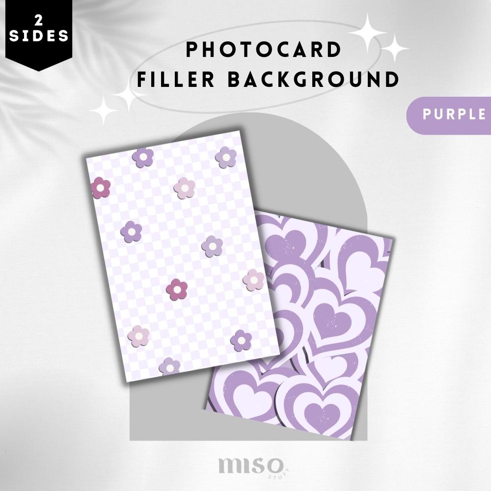 2 Sisi Photocard Background Purple / Photocard Filler Background / PC Binder Filler Kpop Wishlist / 