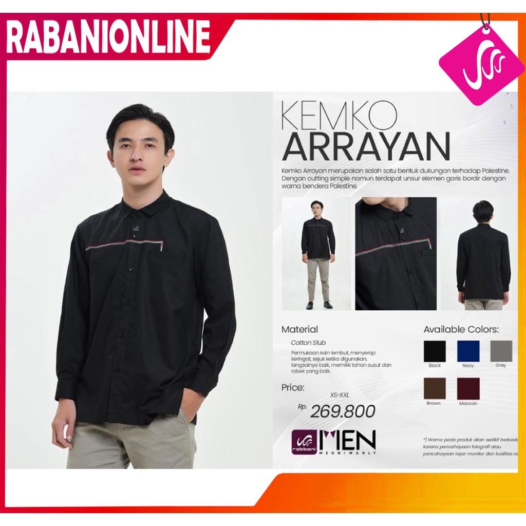kemko rabbani arrayan kemeja koko lebaran terbaru