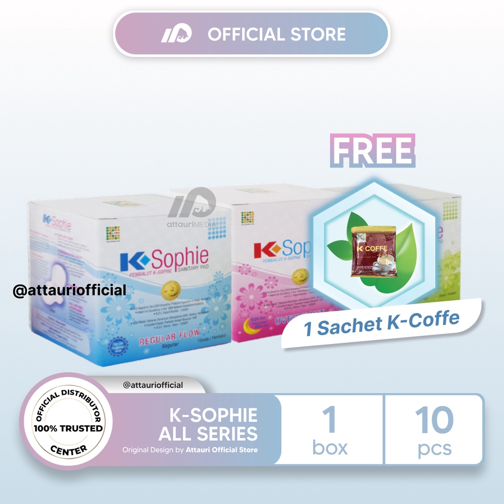 K-Sophie All Series (3 Variant) Pembalut Canggih Pembalut Tipis Nyaman Mengandung Enzim Protis dan I