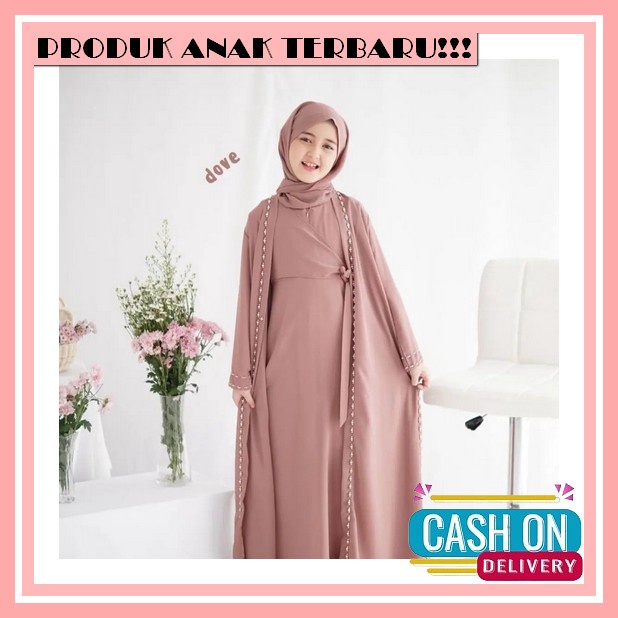 Dress Muslim Lebaran 2023 Gamis Perempuan Model Terbaru 2022 Baju Anak Korea Kekinian Gamis Anak Tan