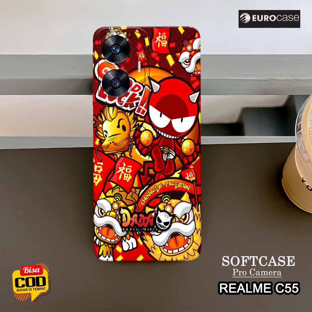 Soft Case Hp Realme C55 2023 Terbaru - Fashion Case GRAFITI - Casing Realme C55 Terbaru - Kesing Hp 