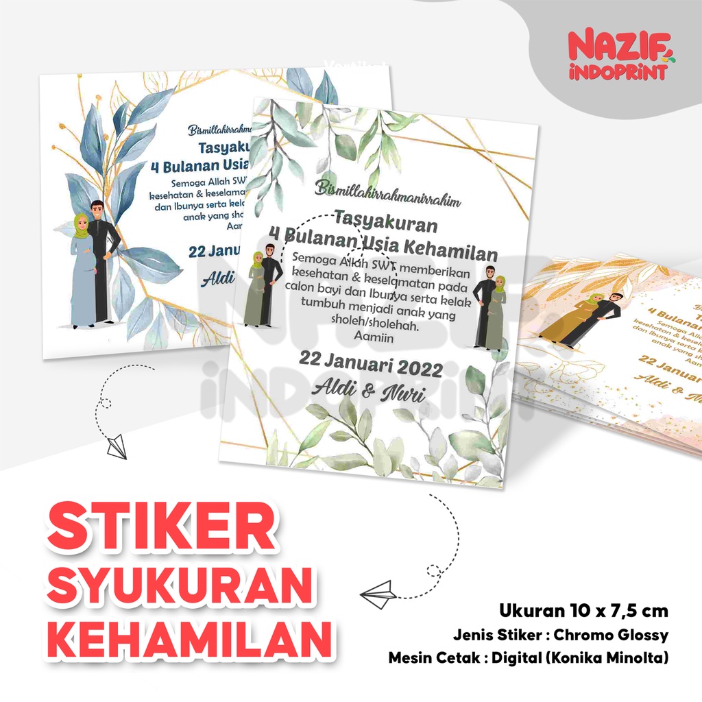 Stiker Syukuran Kehamilan, Stiker 4 Bulanan/7 Bulanan Bagian 1
