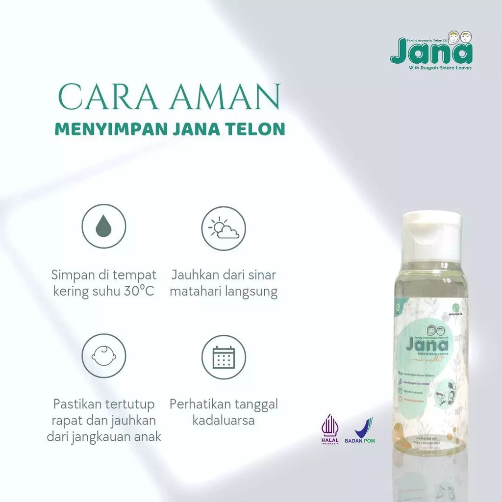 (FREE GIFT) Jana Telon Oil Minyak Telon Bayi &amp; Dewasa Minyak Bidara Ruqyah - 60 ml
