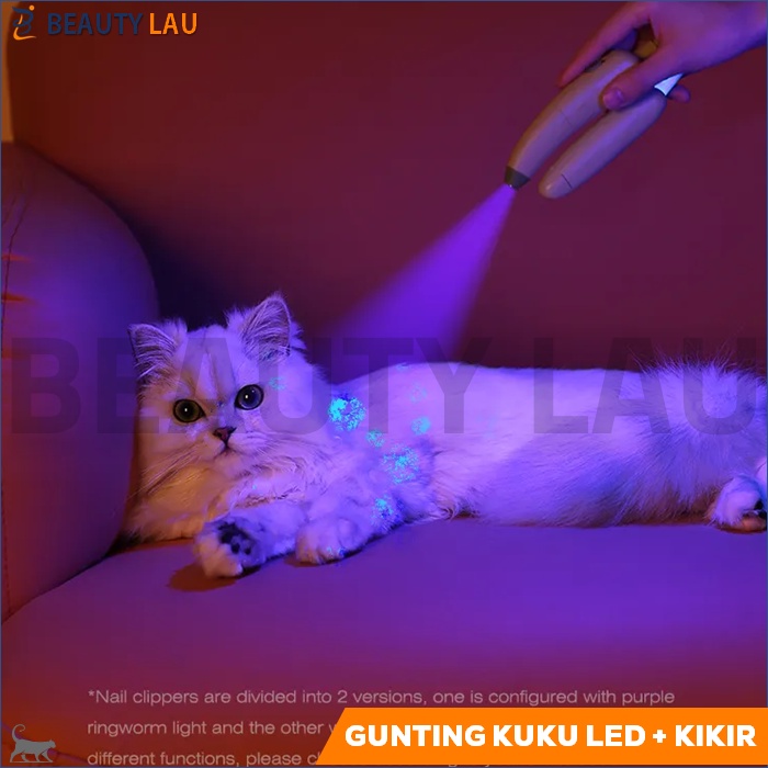 GUNTING KUKU KUCING ANJING LED UV LIGHT PREMIUM + KIKIR KUKU KUCING ANJING PET NAIL CLIPPER