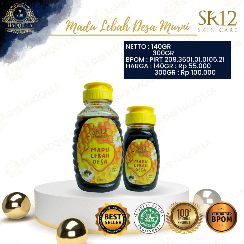 

MADU LEBAH DESA /MADU AKASI RIAU /MADU PREMIUM 100% BPOM HALAL MUI