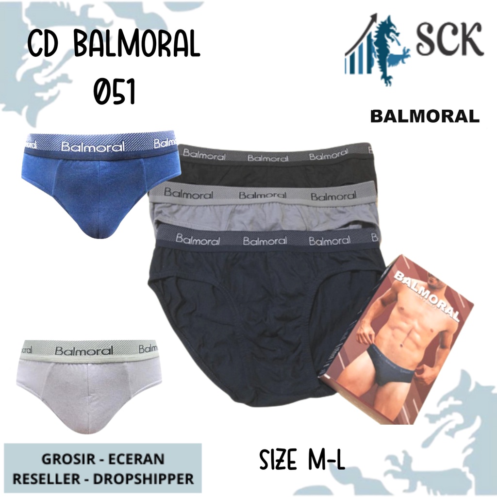 [ISI 3] CD BALMORAL 051 / Pakaian Dalam Pria / Celana Dalam Cowok Laki -SCKMENWEAR GROSIR