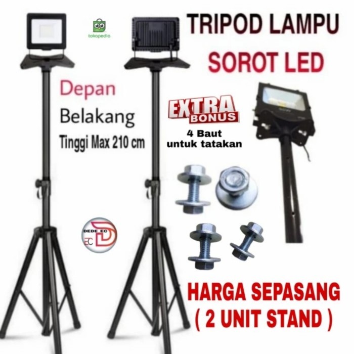 Terlaris Tiang Lampu Sorot /Tripod Lampu Tembak ( Sepasang )