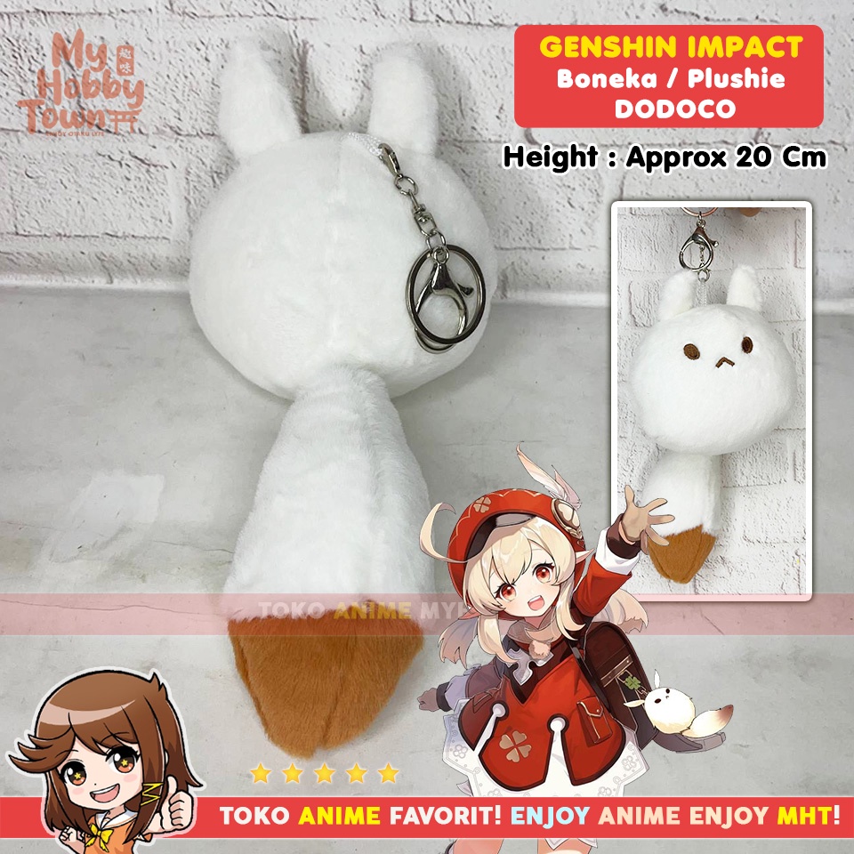 Gantungan Kunci Boneka Anime Game Genshin Impact Karakter Dodoco Klee Plushie Doll