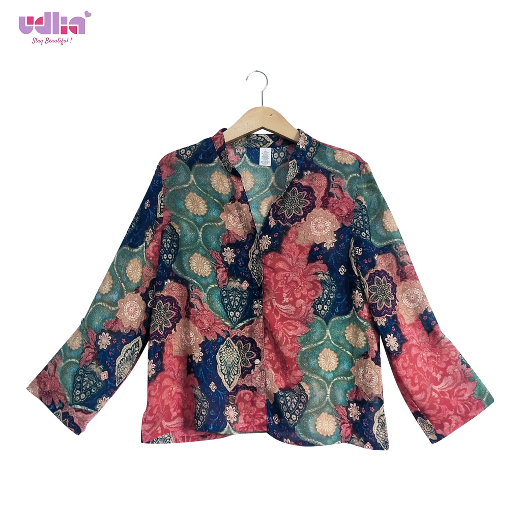 Udlia Kemeja Wanita Oversized Blouse Wanita Jumbo Saphire Size L To XXXL