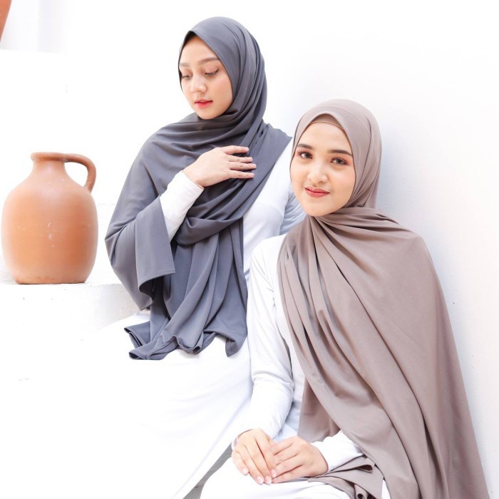 HIJAB PASHMINA INSTANT OVAL JERSEY PREMIUM GRADE A UKURAN 180X75 CM